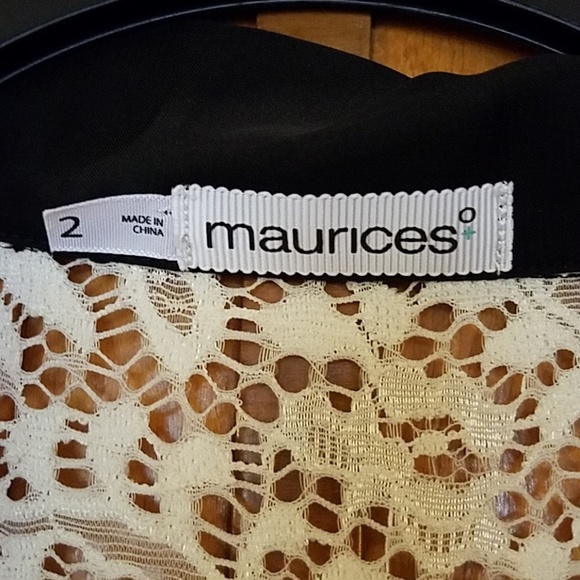 Maurices Sz 2 cream w black accents nwot - Picture 2 of 4